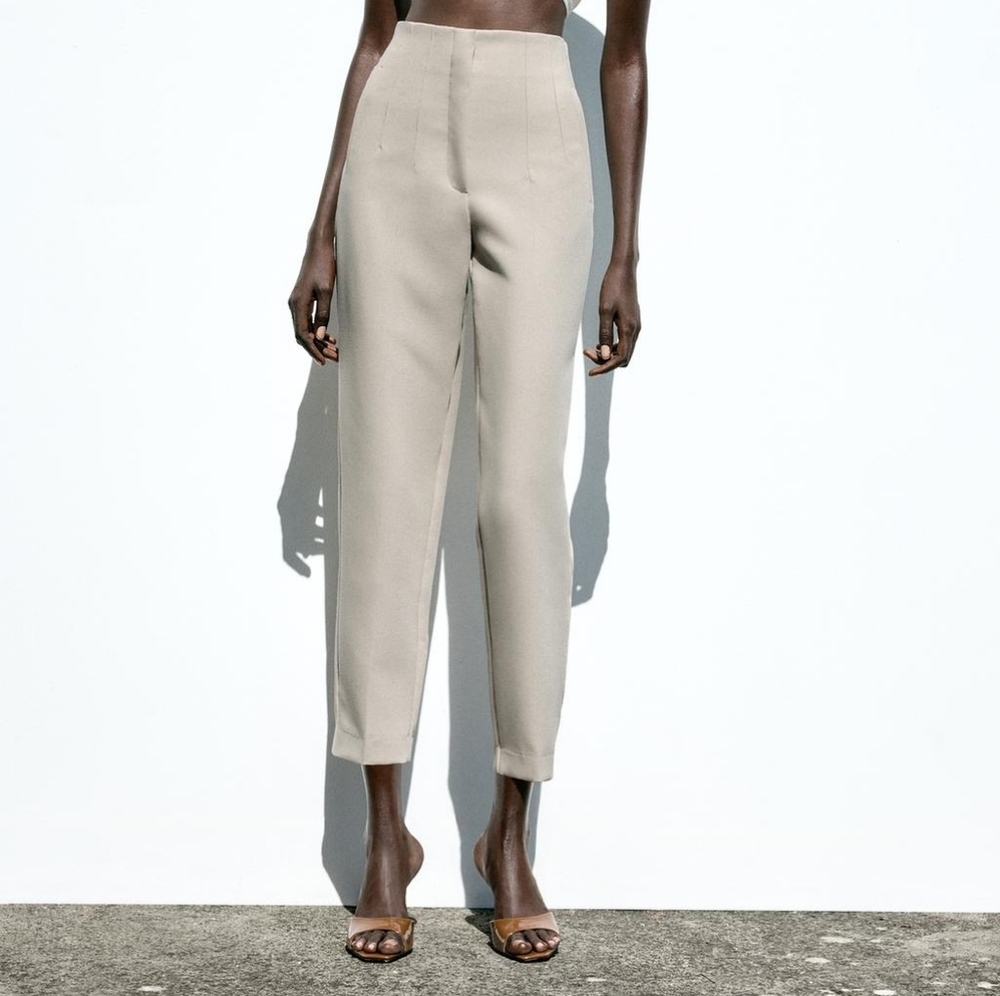 NWT Zara Oyster White Pants high rise